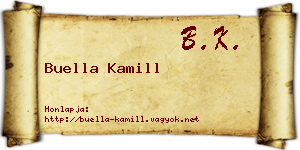 Buella Kamill névjegykártya